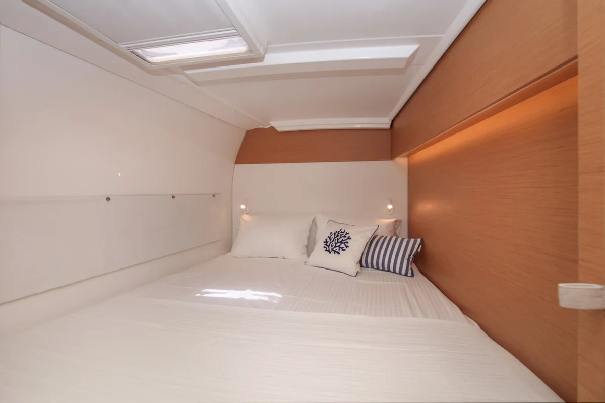 Cabin on Lizzy, a Excess 11 - 4 + 1 + 1 cab. catamaran at Fethiye, Turkey