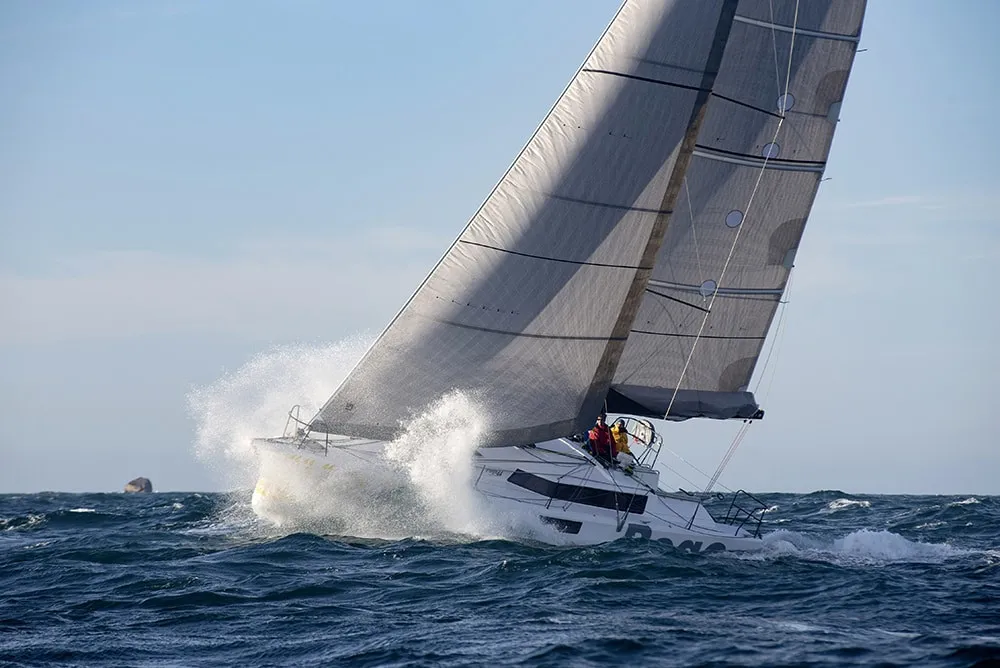 Exterior view of TOSTAKY, a Pogo 44 sailboat at La Trinité-sur-Mer, France