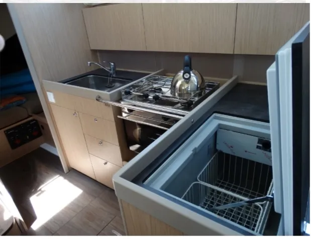 Galley of Kos 41.4, a Beneteau Oceanis 41.1 sailboat at Volos Municipality, Greece