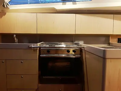 Galley of Kos 41.4, a Beneteau Oceanis 41.1 sailboat at Volos Municipality, Greece