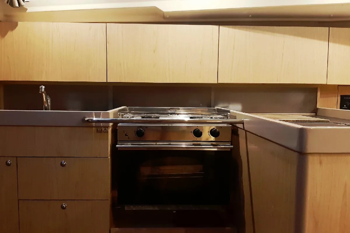 Galley of Kos 41.4, a Beneteau Oceanis 41.1 sailboat at Volos Municipality, Greece