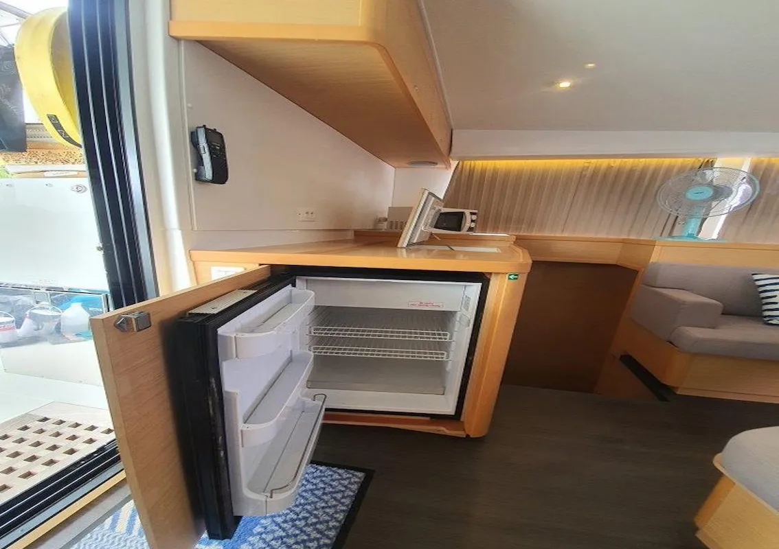 Galley of Mami, a Lagoon 42 catamaran at Mai Khao, Thailand