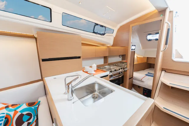 Senka, a Jeanneau Sun Odyssey 350 sailboat at Grad Cres, Croatia
