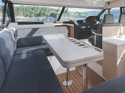 Salon of Sunset, a Viknes S40 Fly motor yacht at Općina Sukošan, Croatia