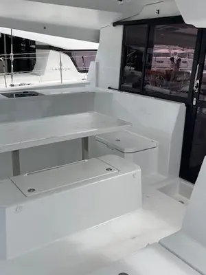 Galley of ROXY II, a Fountaine Pajot Astréa 42 catamaran at Alameda, United States