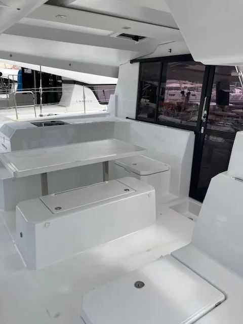 Galley of ROXY II, a Fountaine Pajot Astréa 42 catamaran at Alameda, United States