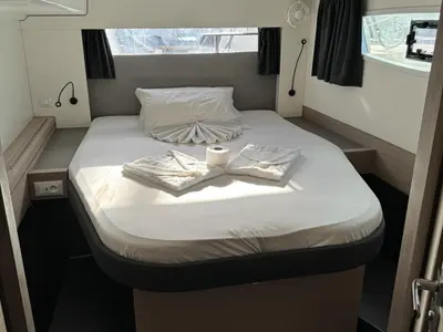 Cabin on ROXY II, a Fountaine Pajot Astréa 42 catamaran at Alameda, United States