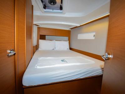 Cabin on Sky Asya, a Jeanneau Sun Odyssey 410 sailboat at Marmaris, Turkey
