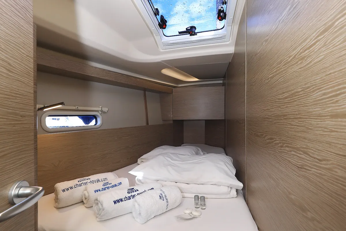 Cabin on Adagio, a Hanse 458 sailboat at Grad Biograd na Moru, Croatia