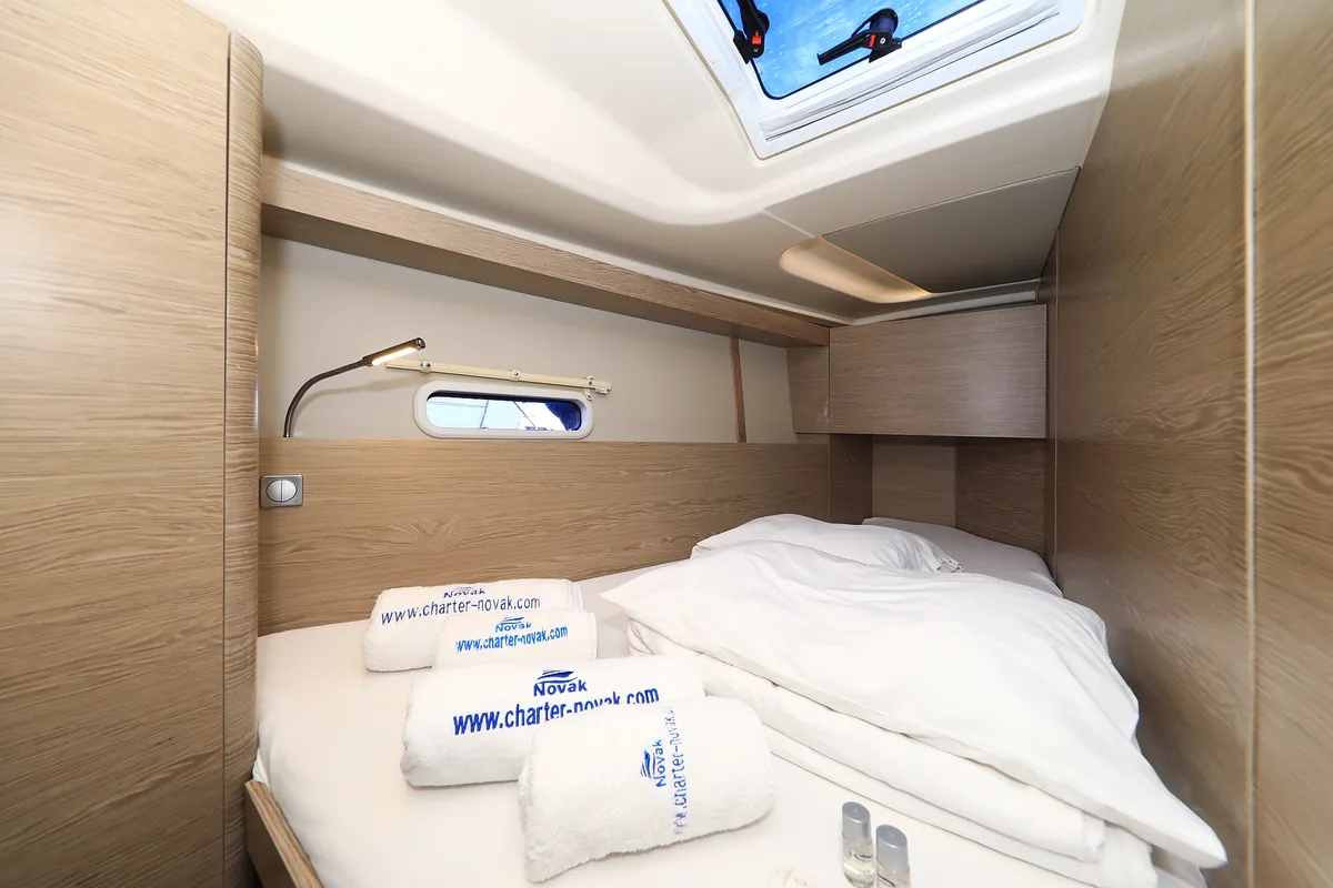 Cabin on Adagio, a Hanse 458 sailboat at Grad Biograd na Moru, Croatia