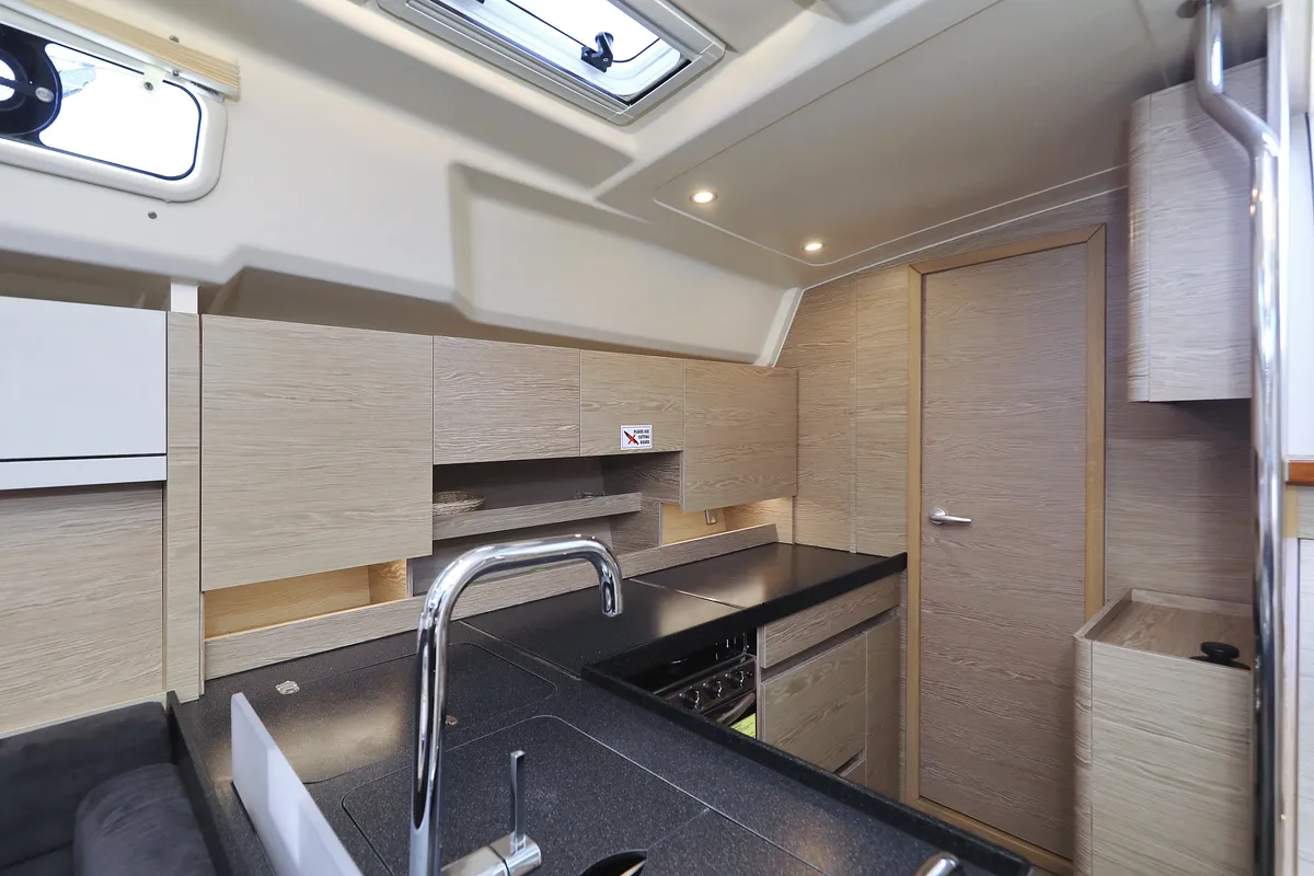 Galley of Adagio, a Hanse 458 sailboat at Grad Biograd na Moru, Croatia