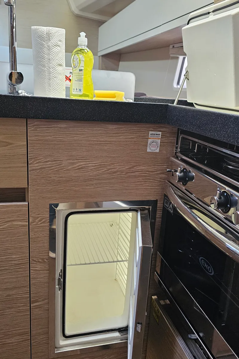 Galley of Adagio, a Hanse 458 sailboat at Grad Biograd na Moru, Croatia