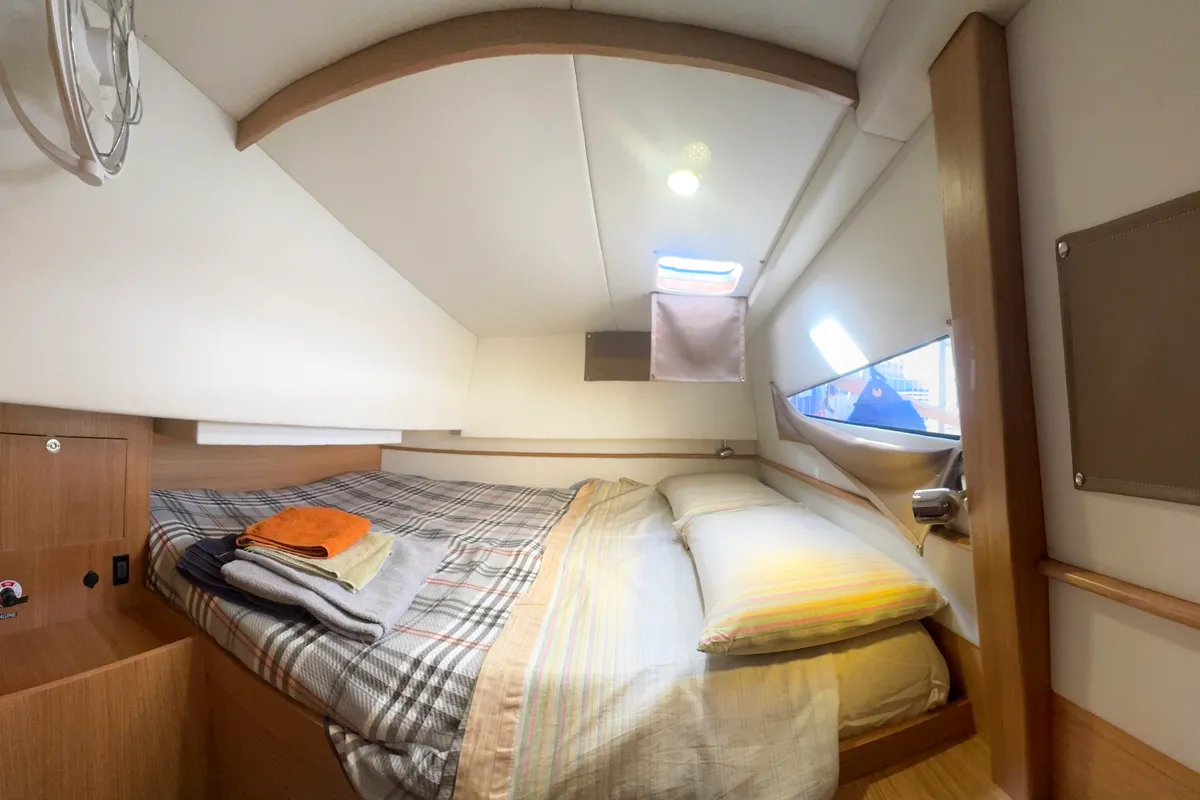 Cabin on Amuni', a Gulet C-CAT 37 catamaran at Capo d'Orlando, Italy
