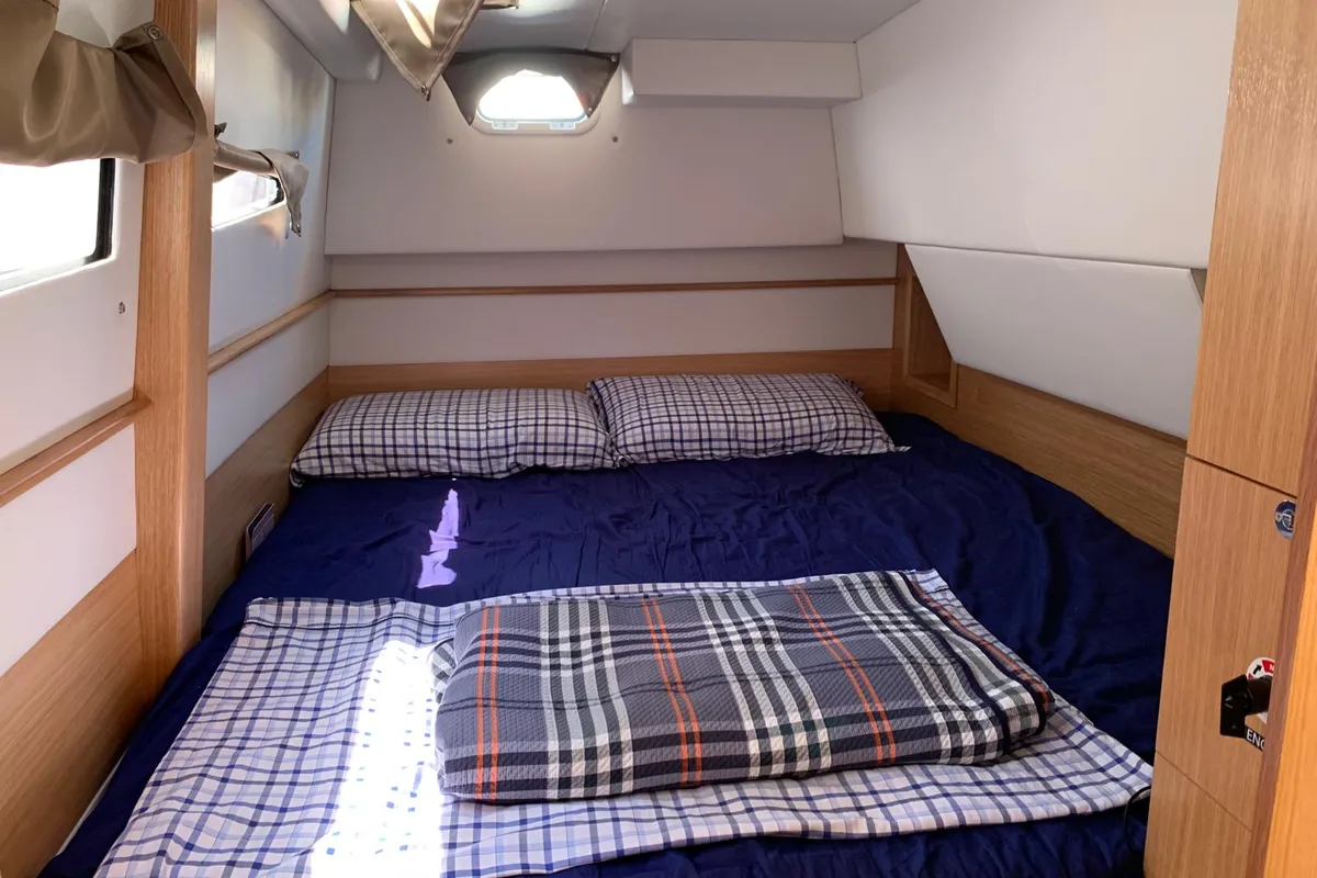 Cabin on Amuni', a Gulet C-CAT 37 catamaran at Capo d'Orlando, Italy