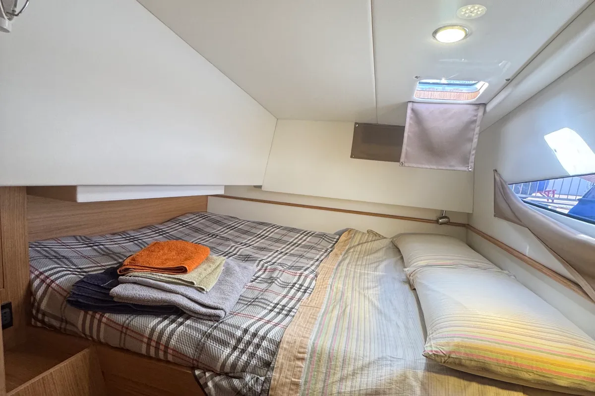 Cabin on Amuni', a Gulet C-CAT 37 catamaran at Capo d'Orlando, Italy