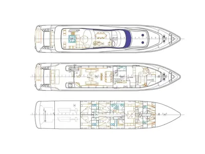 Floor plan of Pareaki II, a Gulet Luxury Motor Yacht motor yacht at Athens, Greece