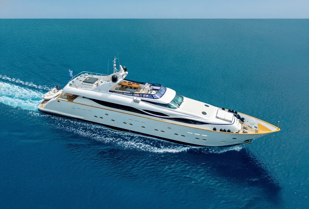 Exterior view of Pareaki II, a Gulet Luxury Motor Yacht motor yacht at Athens, Greece