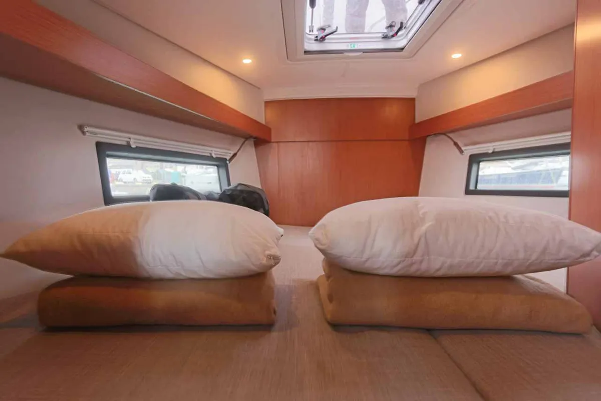 Cabin on Cloud Rider, a Bavaria C38 sailboat at Municipal Unit of Lefkada, Greece
