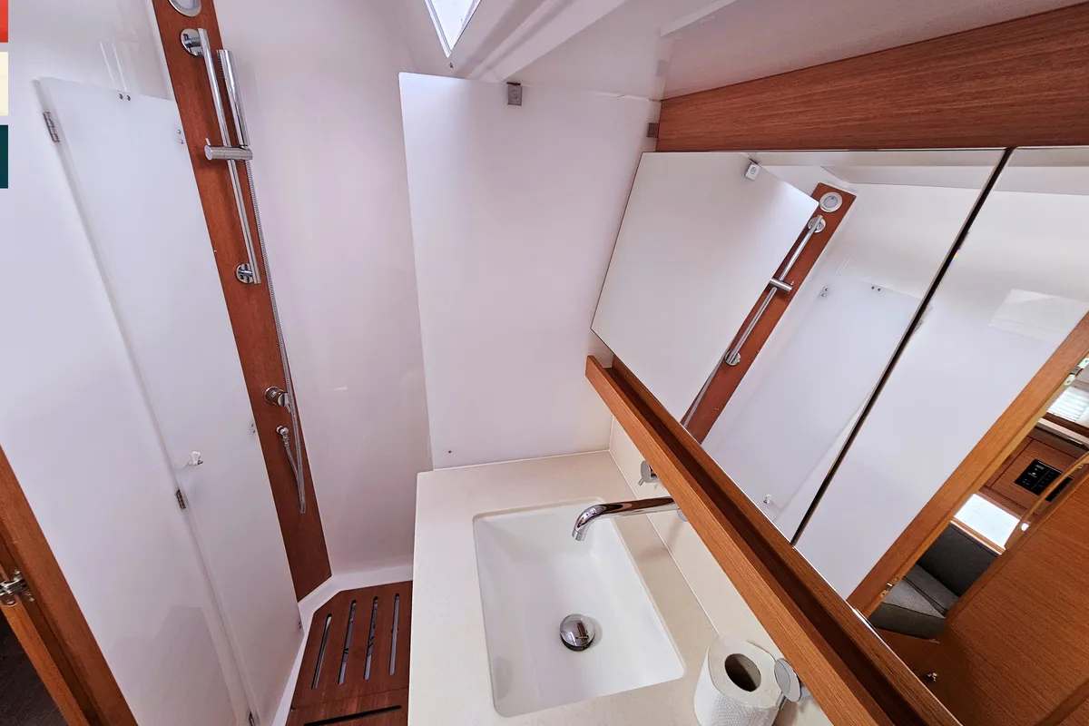 Head on Piano, a Dufour 470 sailboat at Općina Rogoznica, Croatia