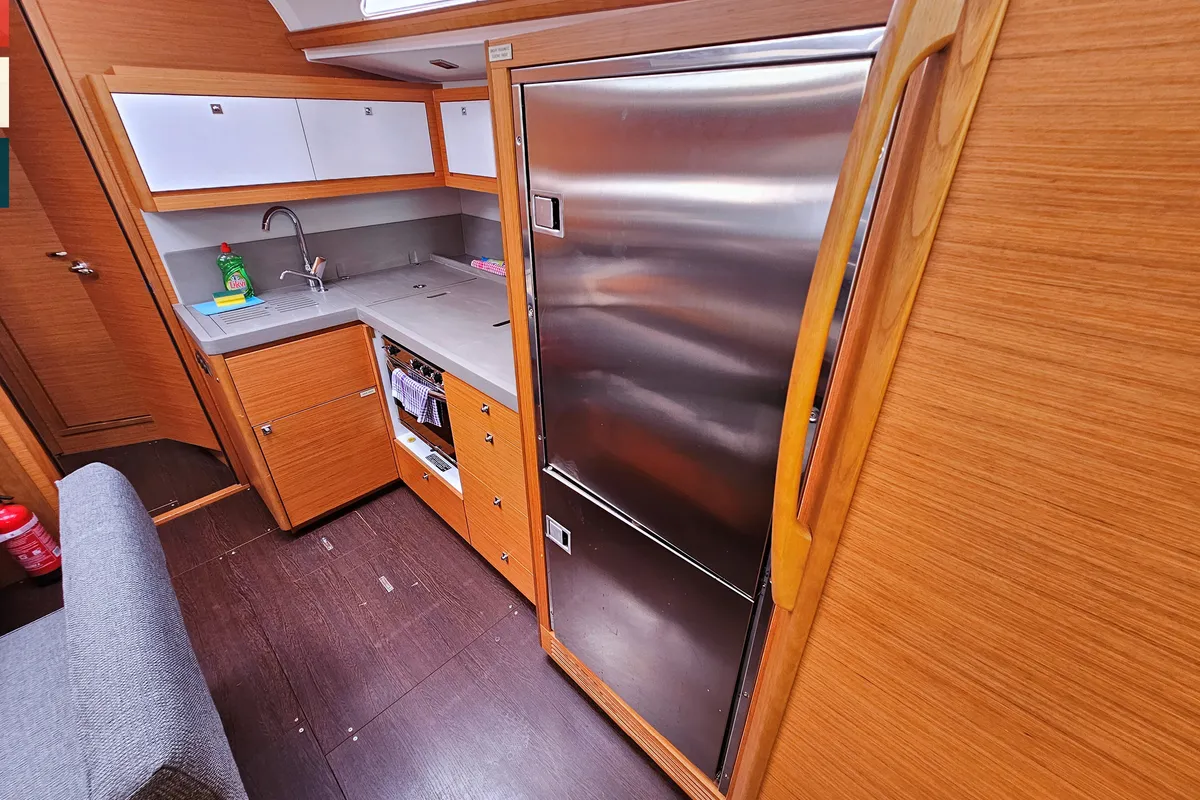 Galley of Piano, a Dufour 470 sailboat at Općina Rogoznica, Croatia