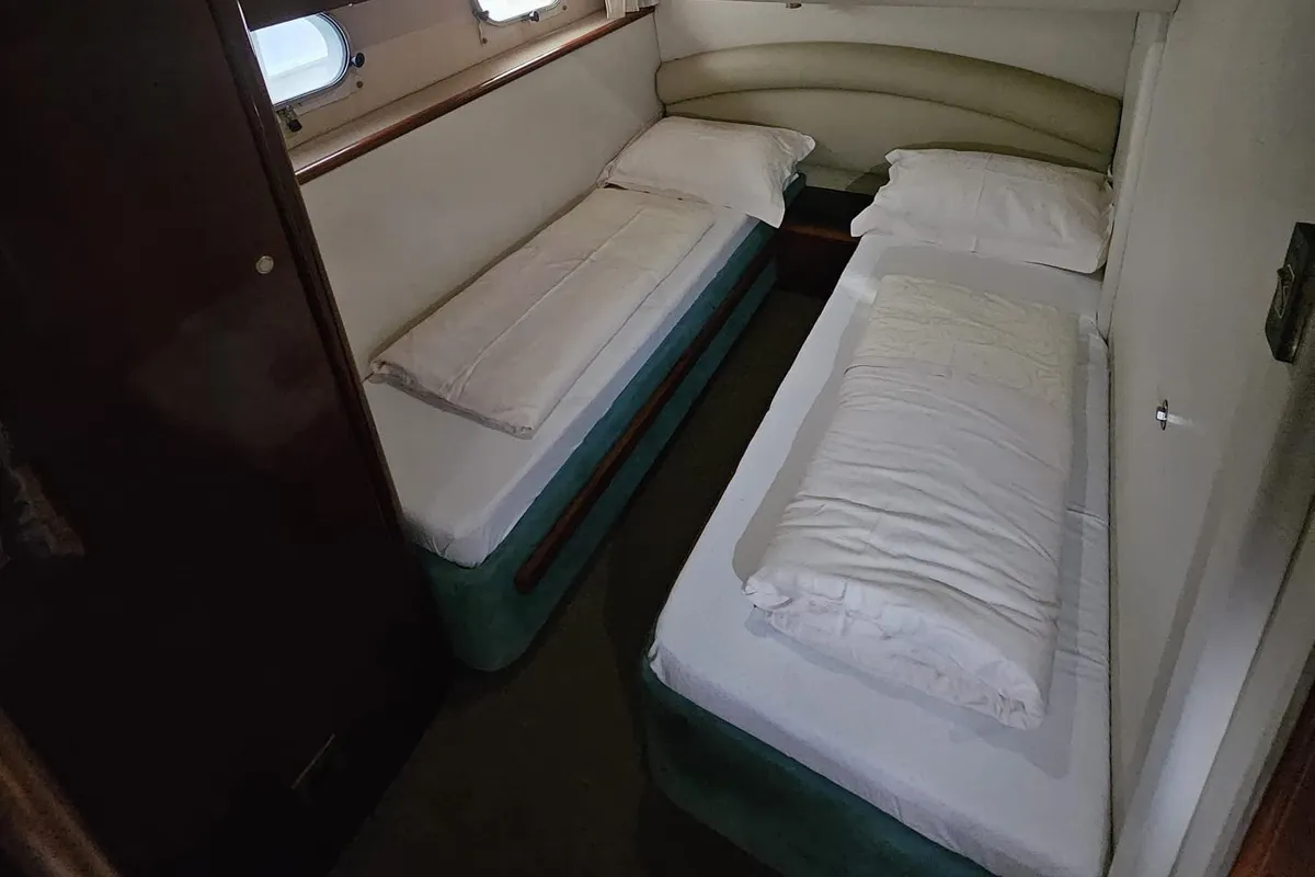 Cabin on Carpe Diem, a Princess 480 motorboat at Primošten, Croatia