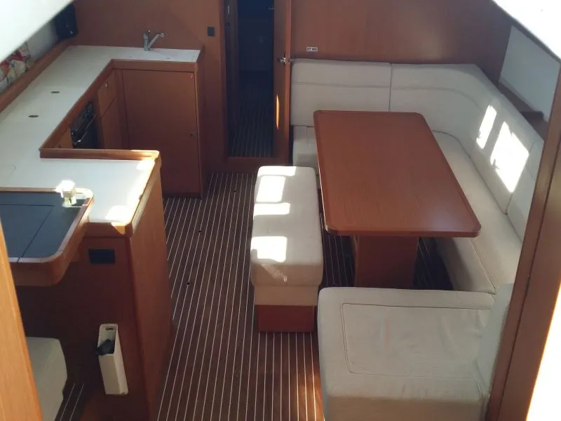 Salon of Soleado, a Bavaria Cruiser 51 sailboat at Municipal Unit of Nea Peramos, Greece