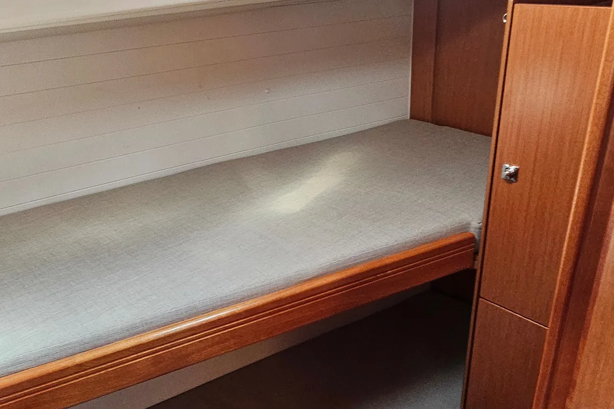 Cabin on Soleado, a Bavaria Cruiser 51 sailboat at Municipal Unit of Nea Peramos, Greece