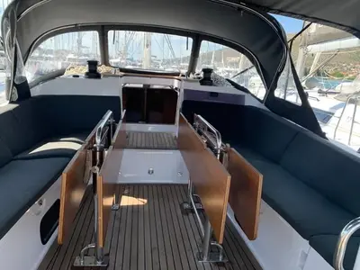 Deck of Long Island, a Elan Impression 50.1 sailboat at Seget Donji, Croatia