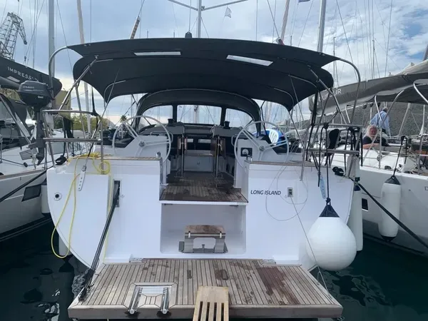 Deck of Long Island, a Elan Impression 50.1 sailboat at Seget Donji, Croatia