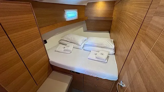 Cabin on Long Island, a Elan Impression 50.1 sailboat at Seget Donji, Croatia