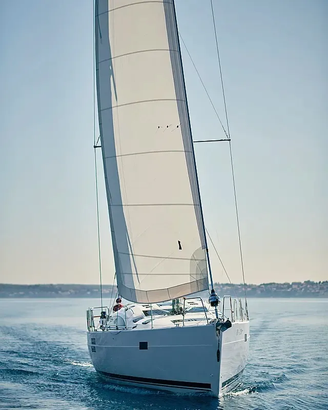 Exterior view of Long Island, a Elan Impression 50.1 sailboat at Seget Donji, Croatia