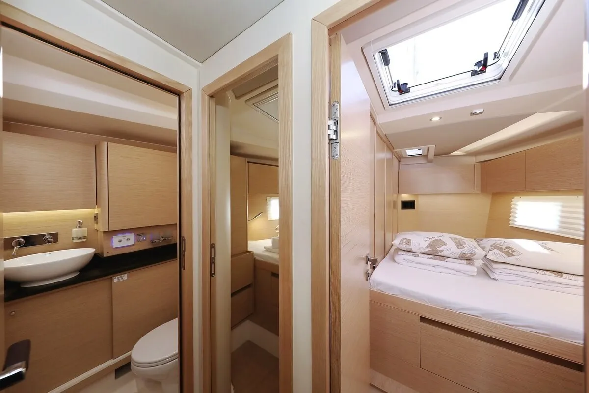 Cabin on Constanta, a Hanse 588 sailboat at Pirovac, Croatia