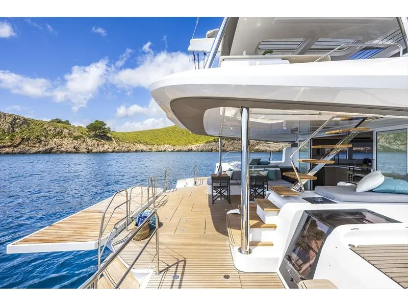 Exterior view of CATWALK I, a Lagoon 60 catamaran at Grad Kaštela, Croatia