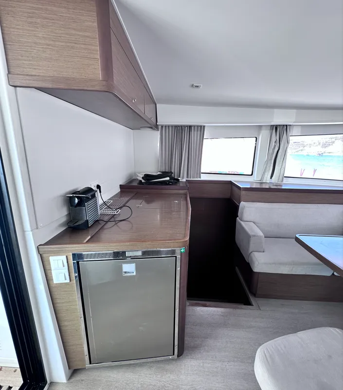 Galley of Sea novels, a Lagoon 42 catamaran at Municipal Unit of Palairos, Greece