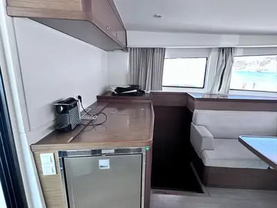 Salon of Sea novels, a Lagoon 42 catamaran at Municipal Unit of Palairos, Greece