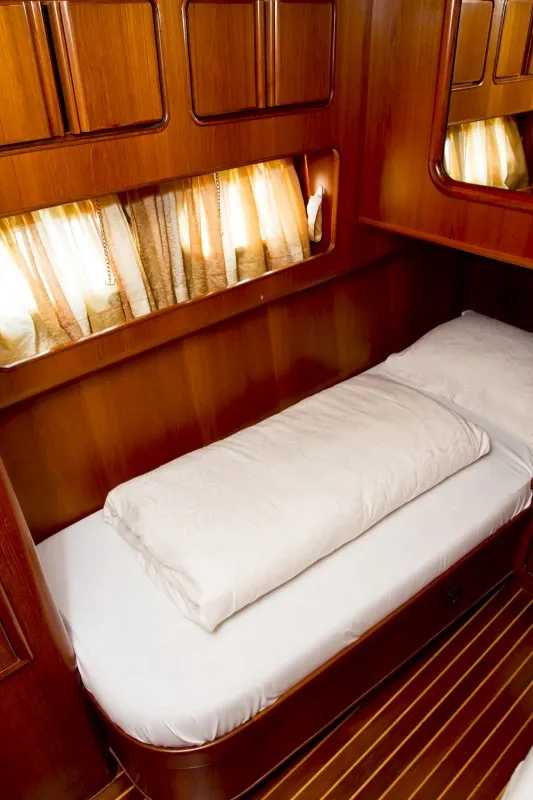 Cabin on Relax, a Yaretti 1910 motor yacht at Primošten, Croatia