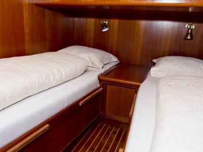 Cabin on Relax, a Yaretti 1910 motor yacht at Primošten, Croatia