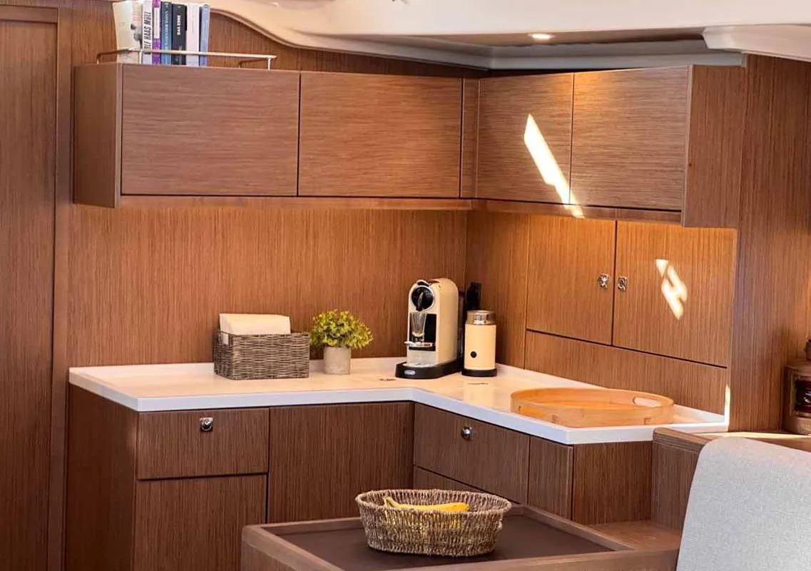Galley of F-ONE, a Bavaria C57 Style sailboat at Grad Trogir, Croatia