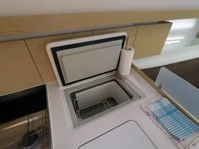 Galley of Silente, a Elan Impression 40 sailboat at Grad Šibenik, Croatia