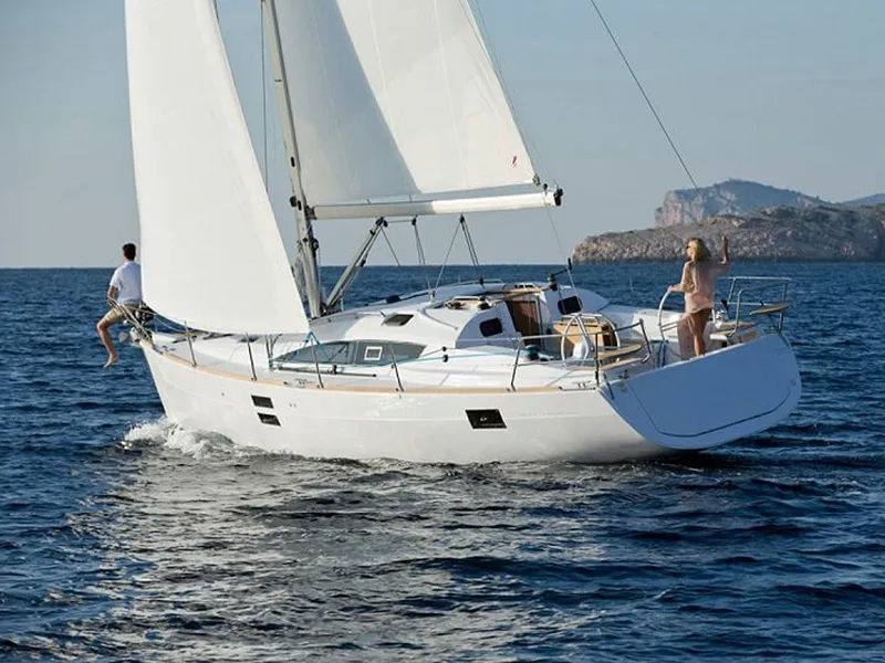 Exterior view of Silente, a Elan Impression 40 sailboat at Grad Šibenik, Croatia