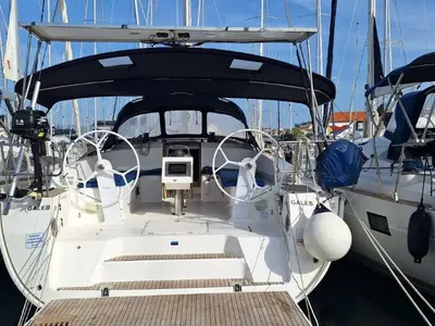 Salon of Galeb, a Bavaria Cruiser 46 sailboat at Grad Šibenik, Croatia