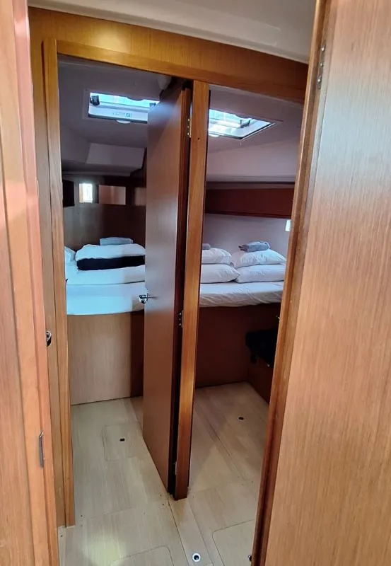 Cabin on Galeb, a Bavaria Cruiser 46 sailboat at Grad Šibenik, Croatia