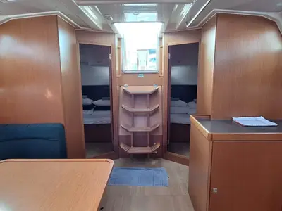 Salon of Galeb, a Bavaria Cruiser 46 sailboat at Grad Šibenik, Croatia