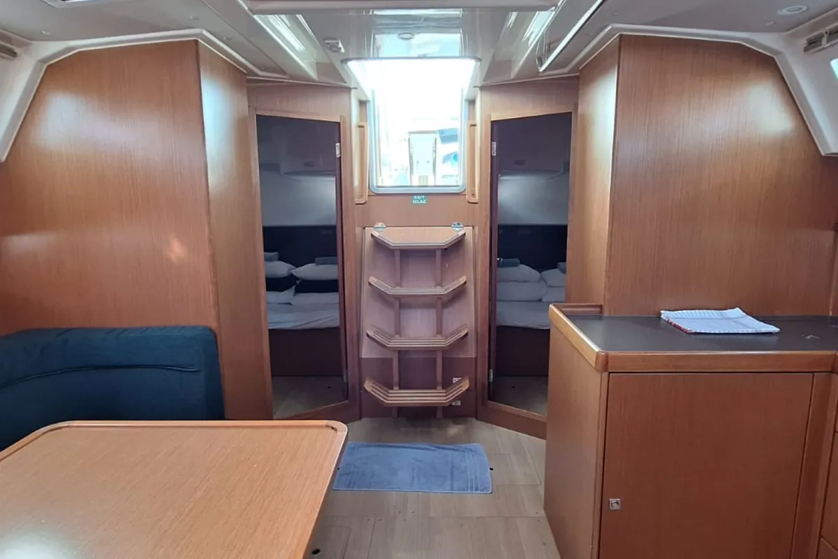 Salon of Galeb, a Bavaria Cruiser 46 sailboat at Grad Šibenik, Croatia