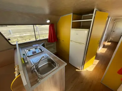 Galley of Liberty 1, a Nicols Marina 1400 motorboat at Sablé-sur-Sarthe, France