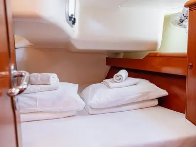 Cabin on Ziva, a Jeanneau Sun Odyssey 49 sailboat at Seget Donji, Croatia