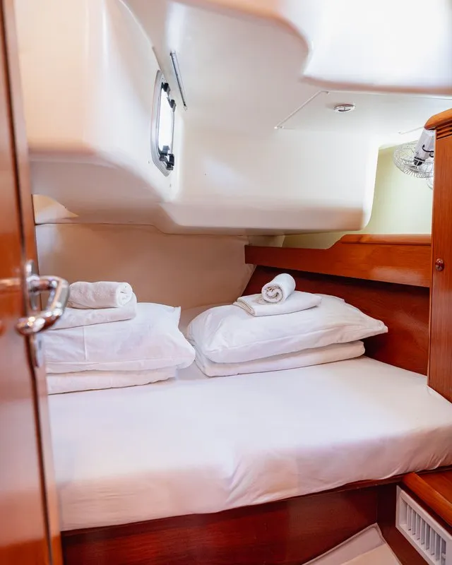 Cabin on Ziva, a Jeanneau Sun Odyssey 49 sailboat at Seget Donji, Croatia