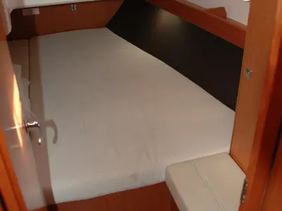 Cabin on Venere, a Bavaria Cruiser 37 sailboat at Olbia, Italy