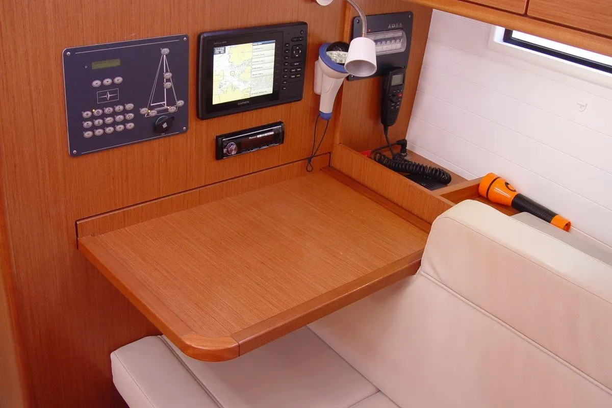 Salon of Venere, a Bavaria Cruiser 37 sailboat at Olbia, Italy
