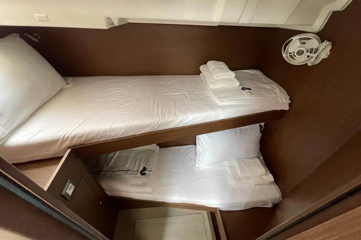 Cabin on EAST, a Beneteau Oceanis 51.1 sailboat at Marmaris, Turkey